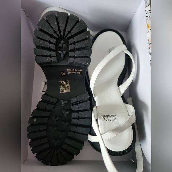 Jeffrey Campbell Argent Ankle Strap platform sandals white - Picture 3 of 5